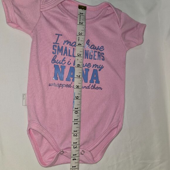 Pink Onepiece with blue Words, Size European 80 - Picture 6 of 6